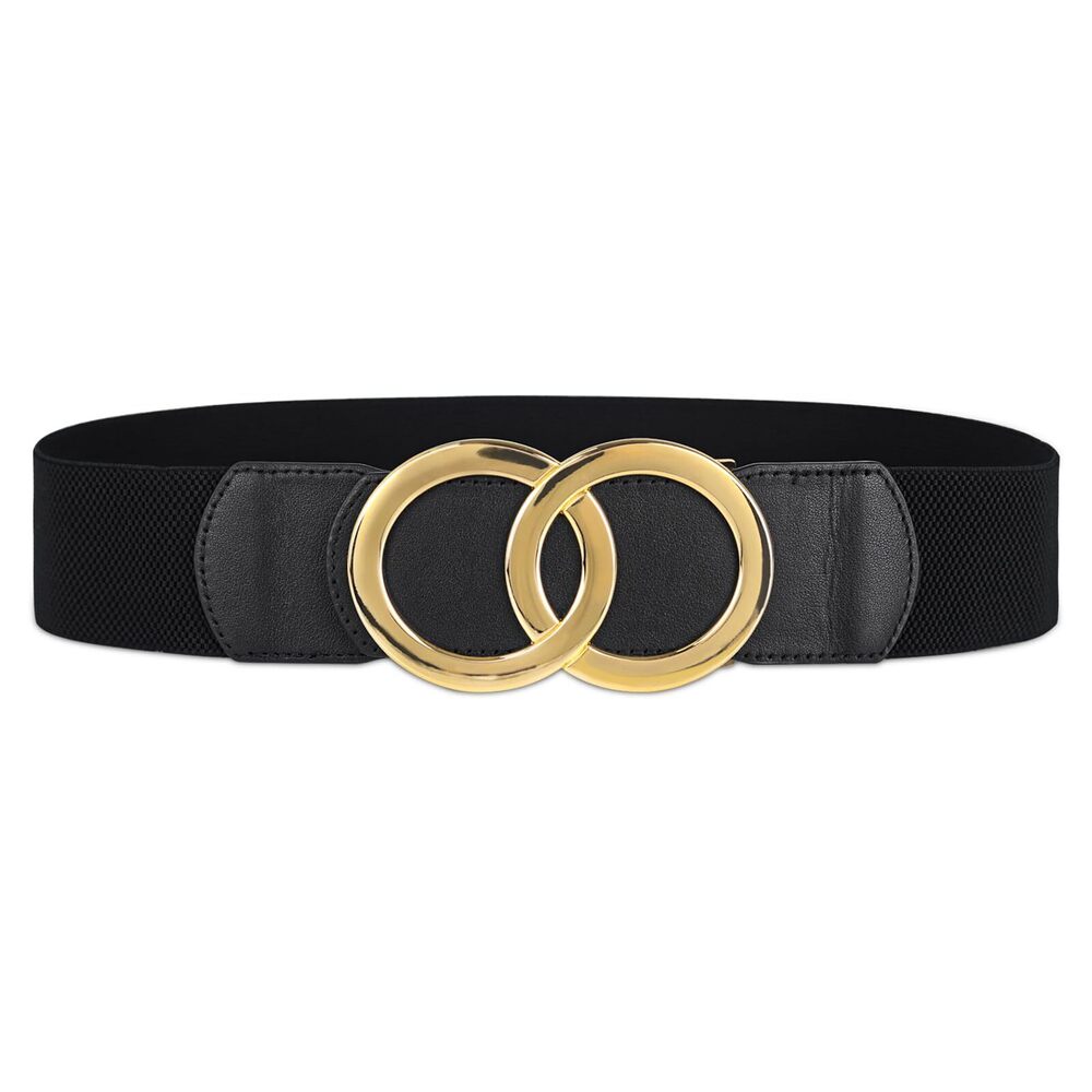 2313 Women's Fashion Classic Metal Buckle Leather Belt With Jeans